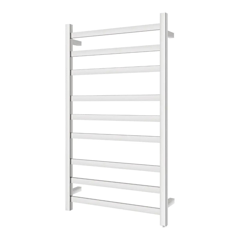 Square Electric Heated Towel Rack 9 Bars Chrome/Matte Black FIL Kitchen Bathroom