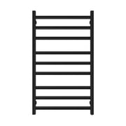 Square Electric Heated Towel Rack 9 Bars Chrome/Matte Black FIL Kitchen Bathroom
