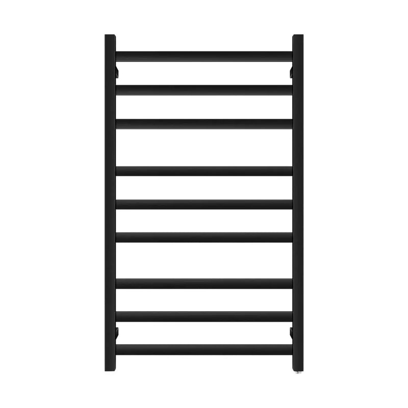 Square Electric Heated Towel Rack 9 Bars Chrome/Matte Black FIL Kitchen Bathroom