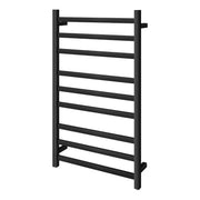 Square Electric Heated Towel Rack 9 Bars Chrome/Matte Black FIL Kitchen Bathroom