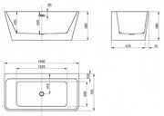 Back To Wall Freestanding Bathtub IS