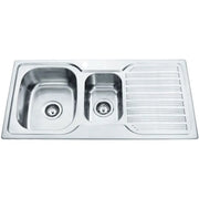 EDEN 1 & 1/4 KITCHEN SINK WITH SINGLE DRAINER LEFT HAND BOWL STAINLESS STEEL FIL Kitchen Bathroom