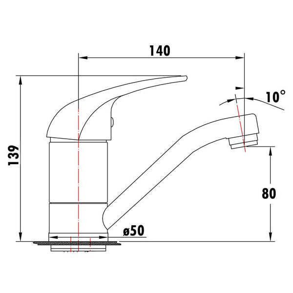 MINA HOLLOW OUT HANDLE SWIVEL BASIN MIXER CHROME