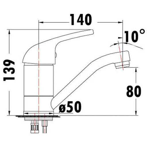 RUBY SWIVEL BASIN MIXER CHROME FIL Kitchen Bathroom
