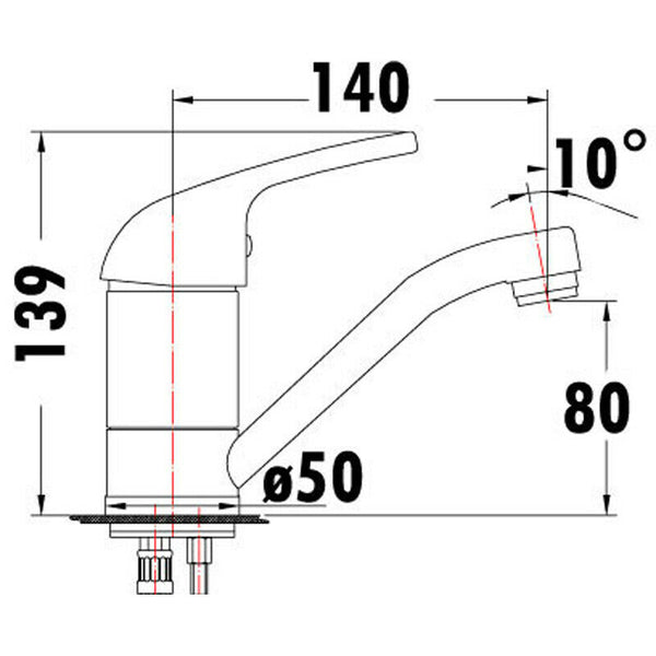 RUBY SWIVEL BASIN MIXER CHROME