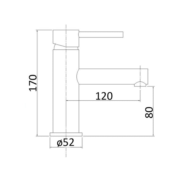 OTUS PIN HANDLE BASIN MIXER CHROME