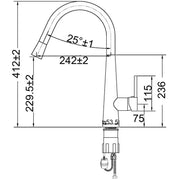 LUXA PULL-OUT SINK MIXER CHROME FIL Kitchen Bathroom
