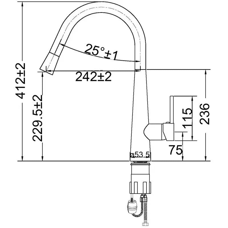 LUXA PULL-OUT SINK MIXER CHROME FIL Kitchen Bathroom