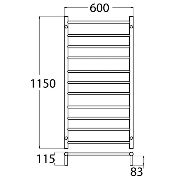 HEATED TOWEL RAIL CHROME