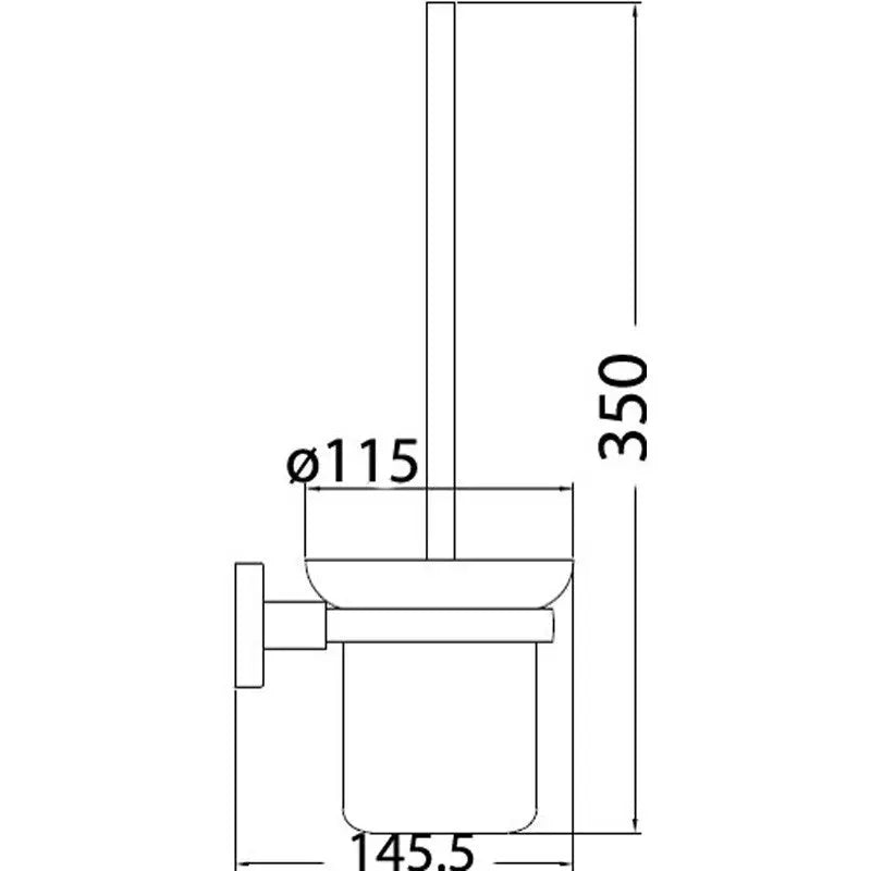 SARA TOILET BRUSH CHROME FIL Kitchen Bathroom