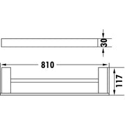 ROSA SINGLE TOWEL RAIL 800MM CHROME FIL Kitchen Bathroom