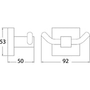 SARA ROBE HOOK CHROME FIL Kitchen Bathroom