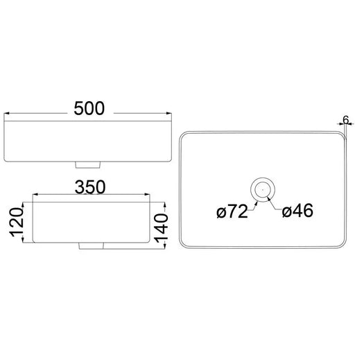 ULTRA THIN BASIN WHITE FIL Kitchen Bathroom