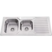 EDEN 1 & 3/4 KITCHEN SINK WITH SINGLE DRAINER LEFT HAND BOWL STAINLESS STEEL FIL Kitchen Bathroom