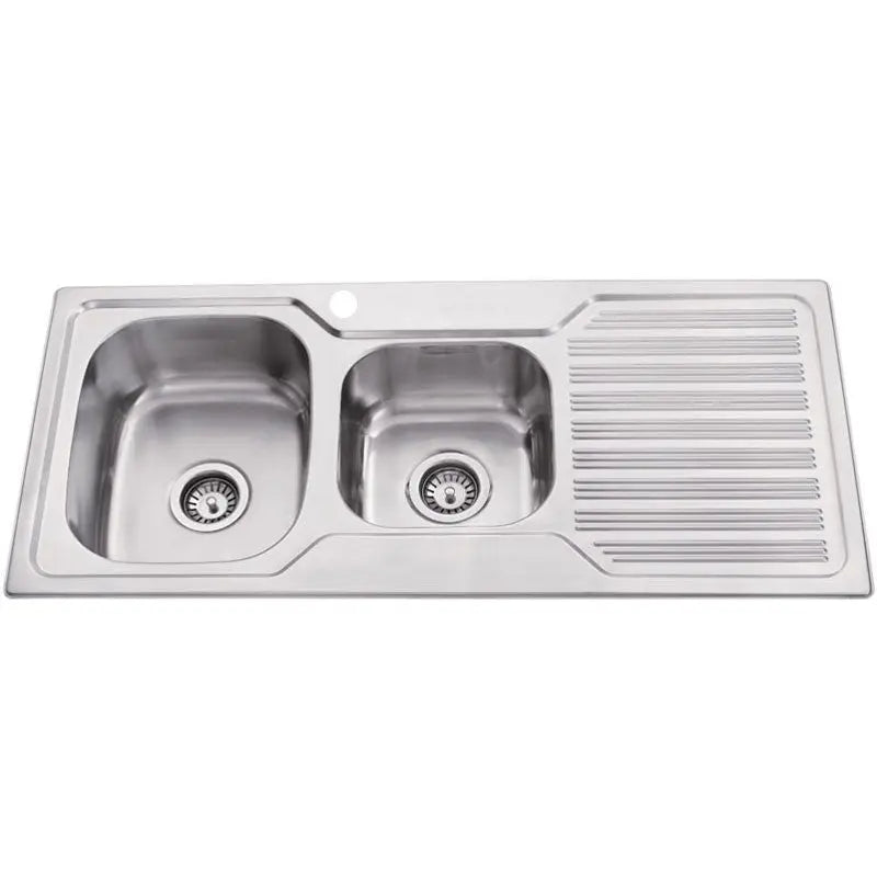 EDEN 1 & 3/4 KITCHEN SINK WITH SINGLE DRAINER LEFT HAND BOWL STAINLESS STEEL FIL Kitchen Bathroom