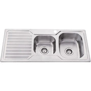 EDEN 1 & 3/4 KITCHEN SINK WITH SINGLE DRAINER RIGHT HAND BOWL STAINLESS STEEL FIL Kitchen Bathroom