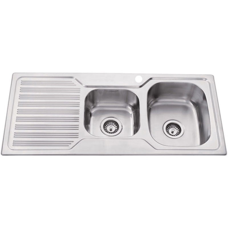 EDEN 1 & 3/4 KITCHEN SINK WITH SINGLE DRAINER RIGHT HAND BOWL STAINLESS STEEL