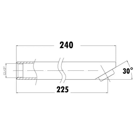 YALE SQUARE BATH SPOUT 200MM MATTE BLACK FIL Kitchen Bathroom
