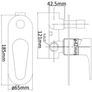 LAVA SHOWER MIXER WITH DIVERTER CHROME FIL Kitchen Bathroom