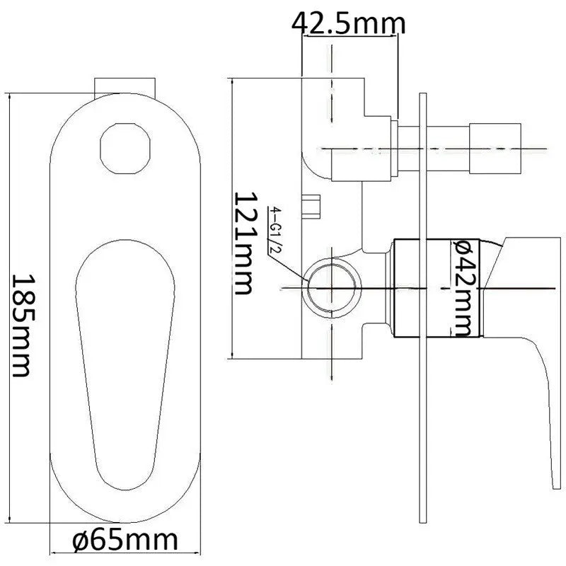 LAVA SHOWER MIXER WITH DIVERTER CHROME FIL Kitchen Bathroom