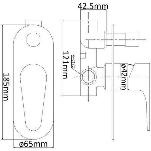 LAVA SHOWER MIXER WITH DIVERTER CHROME FIL Kitchen Bathroom