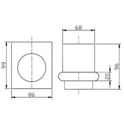 CORA TUMBLER HOLDER CHROME & COLOURED FIL Kitchen Bathroom