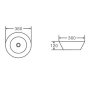 Round Above Counter Basin FIL Kitchen Bathroom