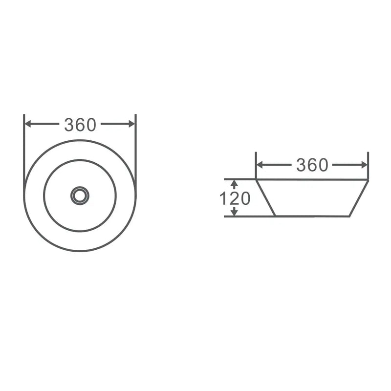 Round Above Counter Basin FIL Kitchen Bathroom