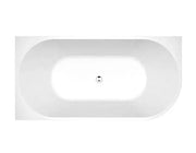 Inspire Gloss White Back To Wall Freestanding Bathtub Left Corner IS
