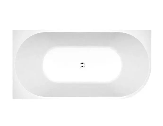 Inspire Gloss White Back To Wall Freestanding Bathtub Right Corner IS