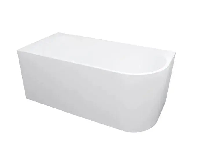 Inspire Gloss White Back To Wall Freestanding Bathtub Left Corner IS