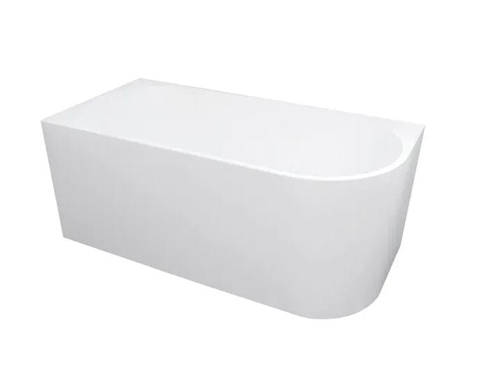 Inspire Gloss White Back To Wall Freestanding Bathtub Left Corner