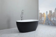 Matte Black & White Freestanding Bath PS