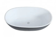 Matte Black & White Freestanding Bath PS