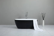 Matte Black & White Freestanding Bath PS