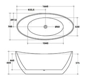 Gloss White Freestanding Bath PS