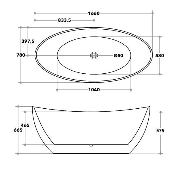 Gloss White Freestanding Bath PS
