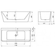 Back To Wall Freestanding Bathtub IS