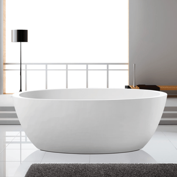 Matte White Freestanding Bath