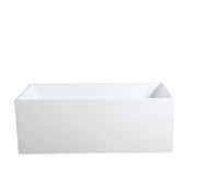 Gloss White Back to Wall Freestanding Bath PS