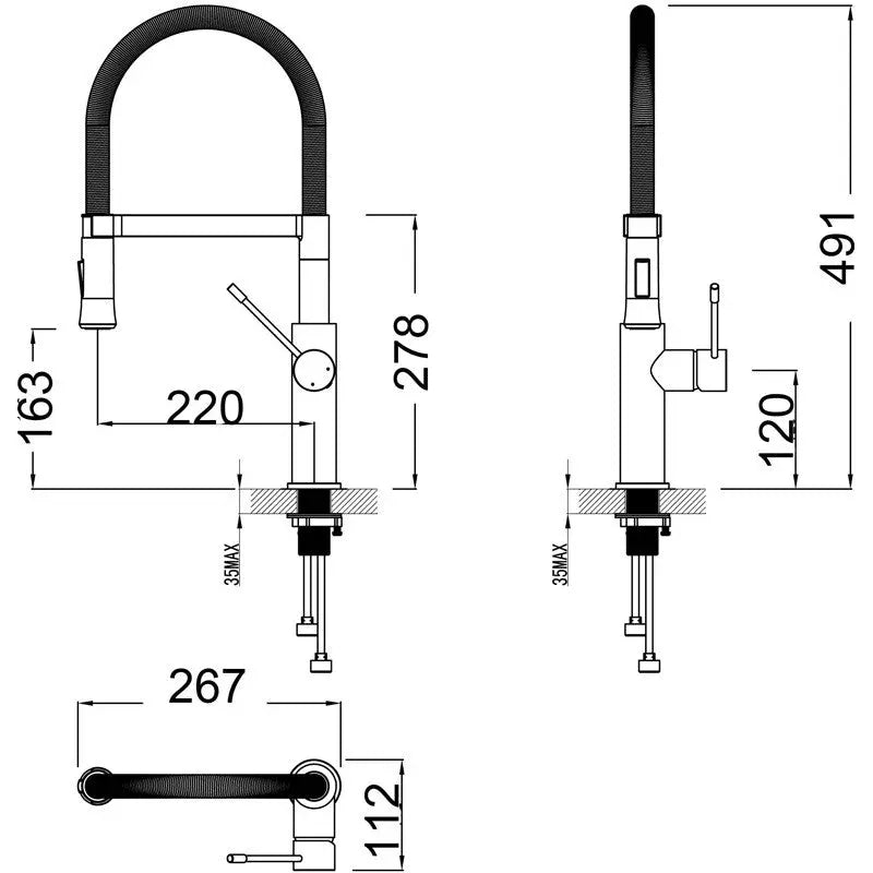 SCOTIA SINK MIXER CHROME FIL Kitchen Bathroom