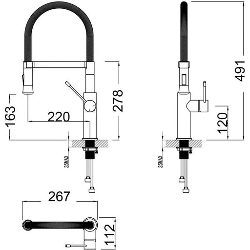 SCOTIA SINK MIXER CHROME FIL Kitchen Bathroom