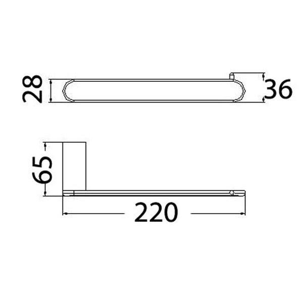 DOVE TOWEL BAR CHROME