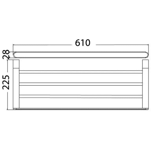 DOVE TOWEL RACK CHROME FIL Kitchen Bathroom