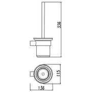 DOVE TOILET BRUSH CHROME FIL Kitchen Bathroom