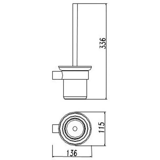 DOVE TOILET BRUSH CHROME FIL Kitchen Bathroom