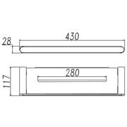 DOVE GLASS SHELF CHROME FIL Kitchen Bathroom