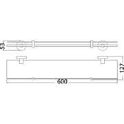 OTUS GLASS SHELF CHROME FIL Kitchen Bathroom