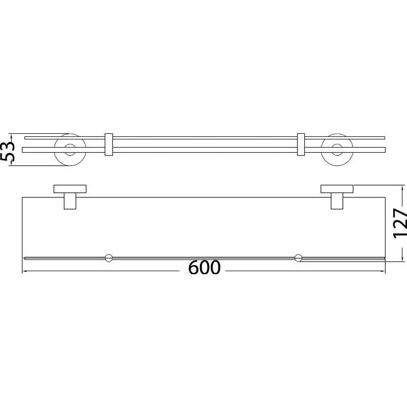 OTUS GLASS SHELF CHROME FIL Kitchen Bathroom