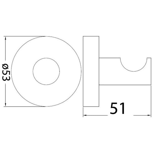 OTUS ROBE HOOK CHROME & COLOURED